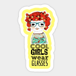 Cool Girls Wear Glasses -- Charlotte Sticker
